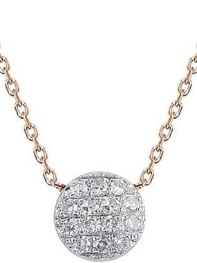 Dana Rebecca Lauren Joy Mini Disc Necklace Rose Gold